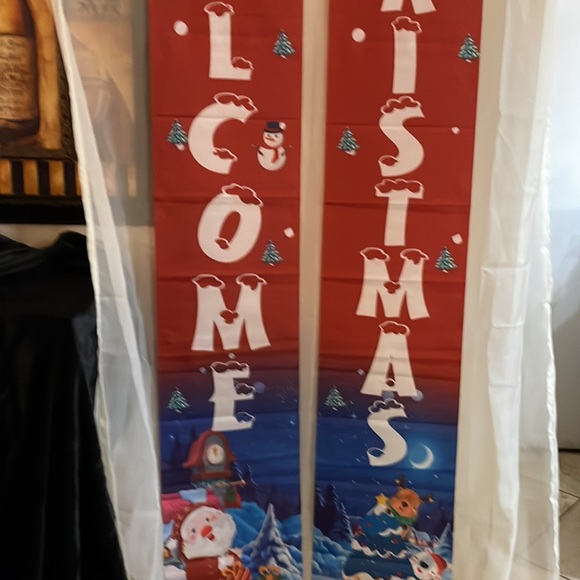 Santa, Reindeer and Snowman Christmas Door Banner New Year Outdoor Indoo… - Picture 8 of 12